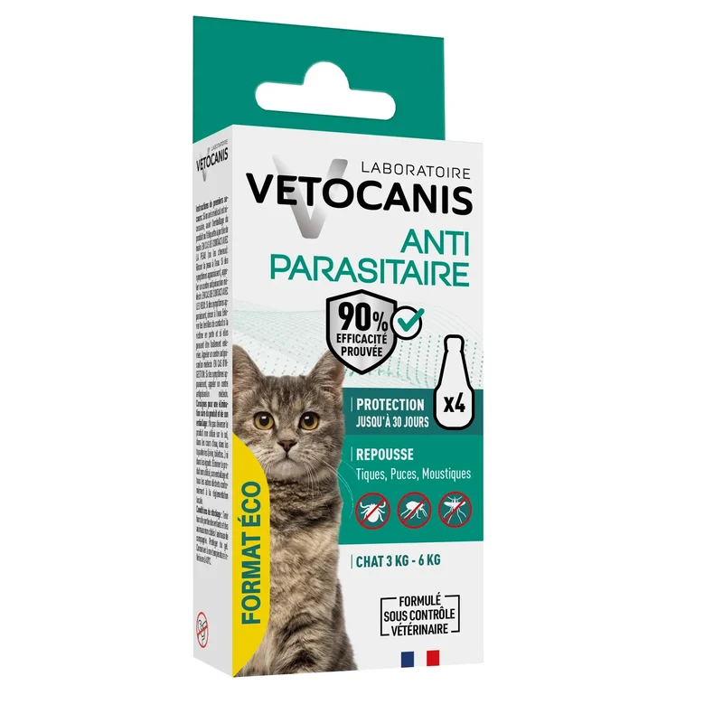 VETOCANIS 10%M Solution répulsive pour spot-on pour chats et chatons