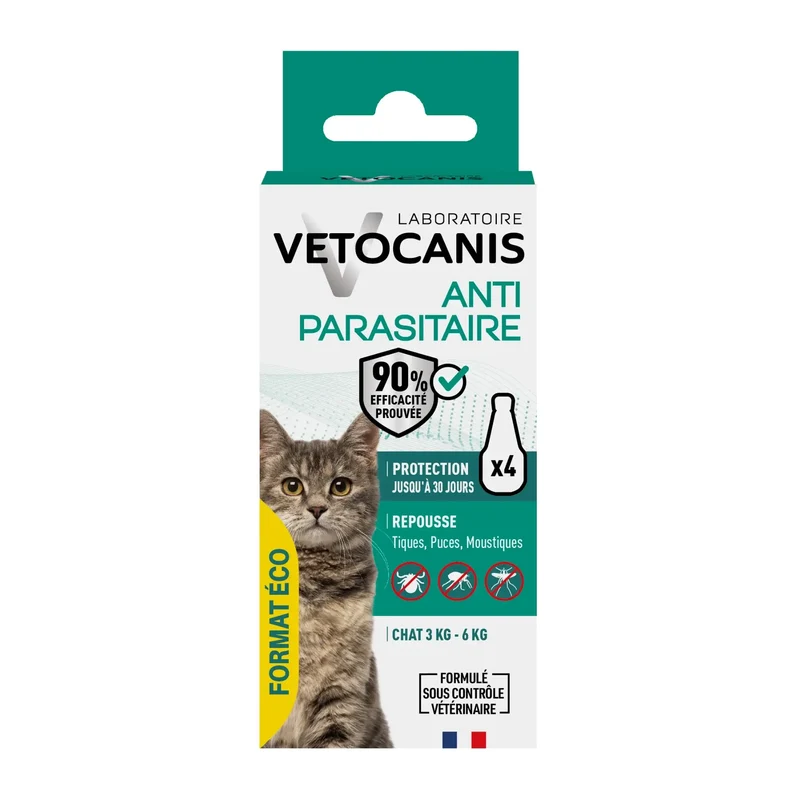 VETOCANIS 10%M Solution répulsive pour spot-on pour chats et chatons