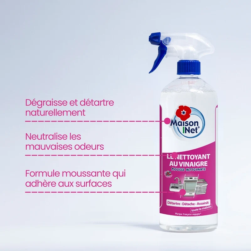 Vinaigre Ménager fruits rouges Mousse Active Multi Usages - 750ml