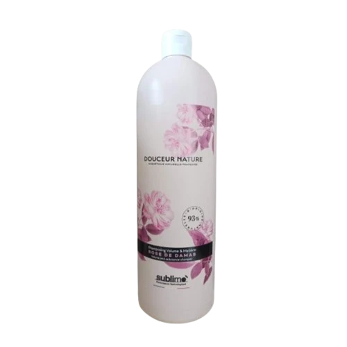 SUBLIMO - Douceur Nature - Shampoing Volume & Matière Rose de Damas - 1L
