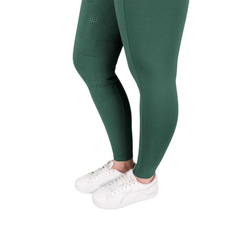 EQUITHÈME Legging d'Équitation Flora Full Grip Bleu canard
