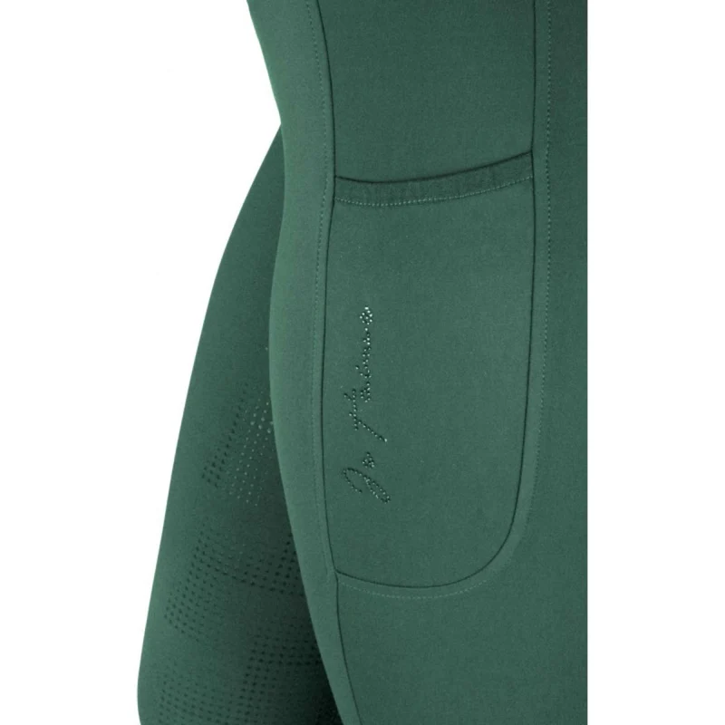 EQUITHÈME Legging d'Équitation Flora Full Grip Bleu canard