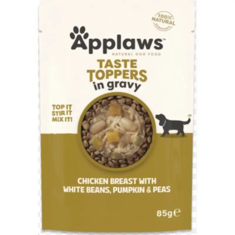 Applaws Dog Chicken, Pea and Bean Topper Pouch, 12 x 85 g