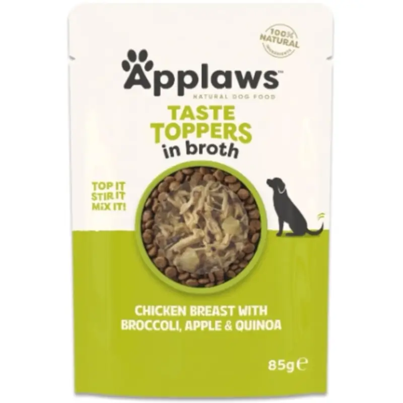 Applaws Dog Chicken, Broccoli and Quinoa Topper Pouches, 12 x 85 g