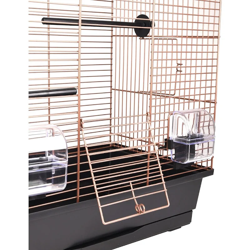 Cage à oiseaux Dara Noir/Cuivre
