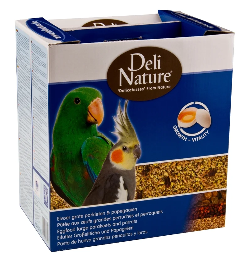 Deli Nature Pâtée aux Oeufs Pâtée Grandes Perruches et Perroquets Graisse 10kg