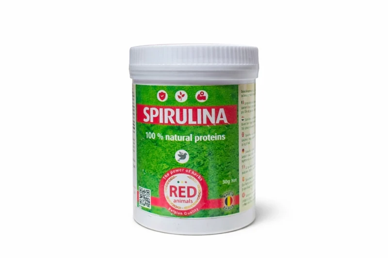 Spiruline (source de protéines, algues) 80 grammes - Animaux rouges