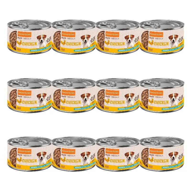Nature's Variety Wet Dog Food, Mini Puppy, With Chicken, Single Serve, 12 x 200 g