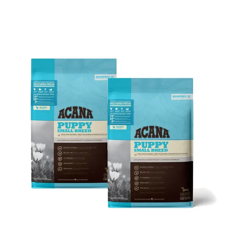 Acana Puppy Heritage Small Breeds 6 kg dog food, pack of 2