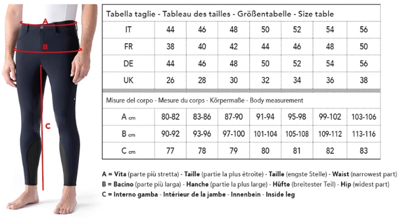 EQODE by Equiline Pantalon d'Équitation Davis Hommes Prise de Genou Bleu