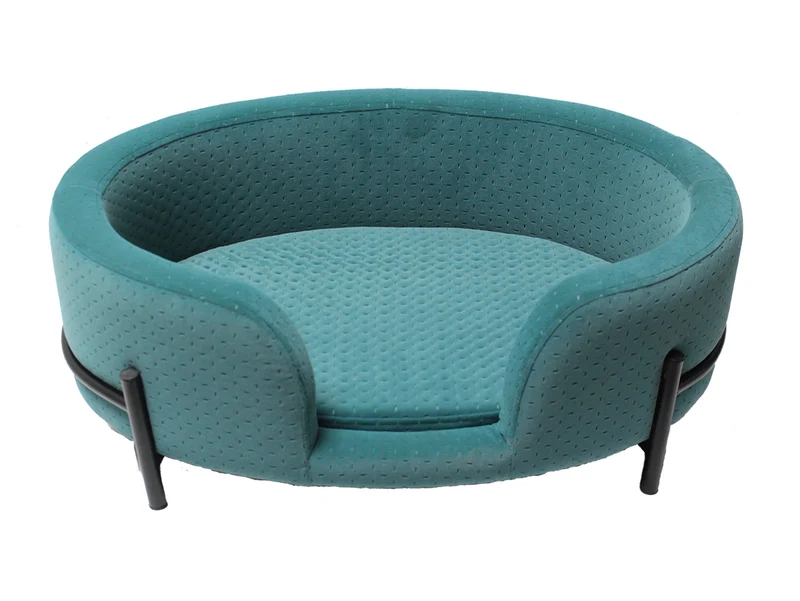Canapé confortable - JACK VELOURS VERT - Panier pour chien 61 x 42 cm