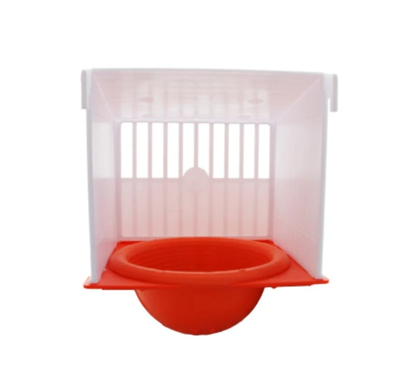 Nid suspendu blanc/orange avec bol de nidification orange - BOX 18 PIECES