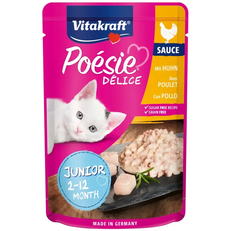 Vitakraft Poésie Delisauce Junior Chicken 23x85g