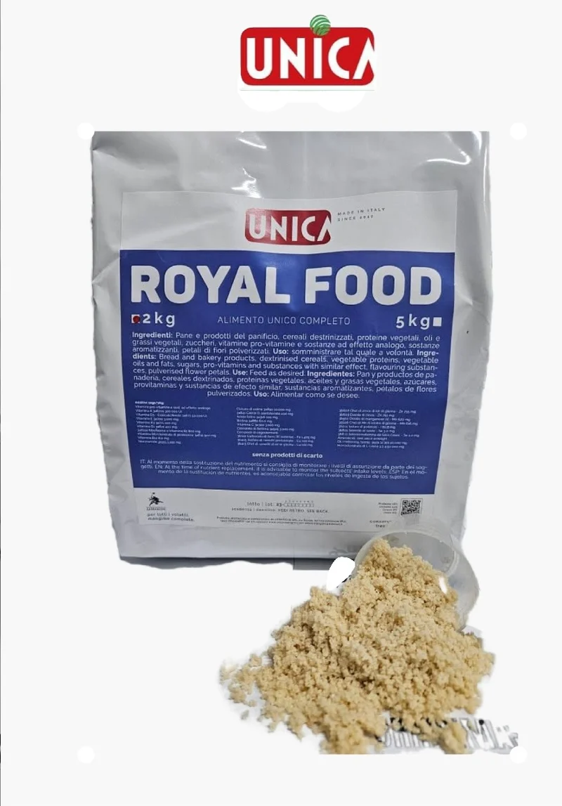 RoyalFood 2kg - Mélange de crustacés, chenilles et protéines - Unica - Pour tous types d'oiseaux