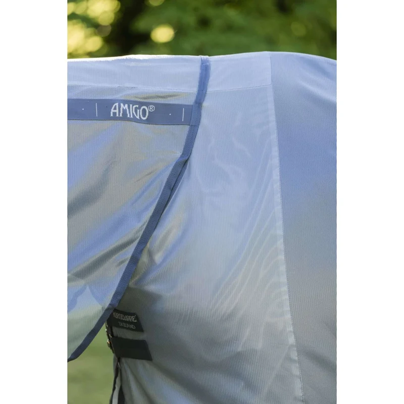 Amigo Couverture Anti-Mouches Integrated Heather Blue/Blue/Silver