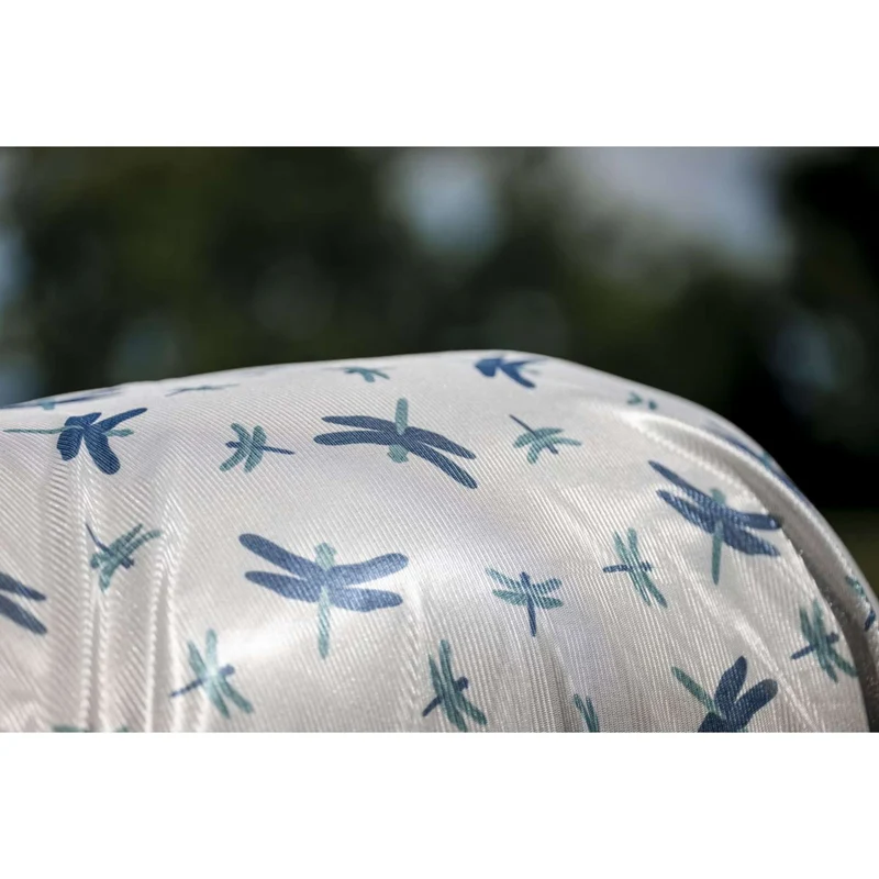 Amigo Couverture Anti-Mouches Integrated Dragonfly Print/Silver/Blue/Sage
