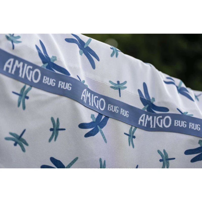 Amigo Couverture Anti-Mouches Plus Dragonfly Print/Silver/Blue/Sage