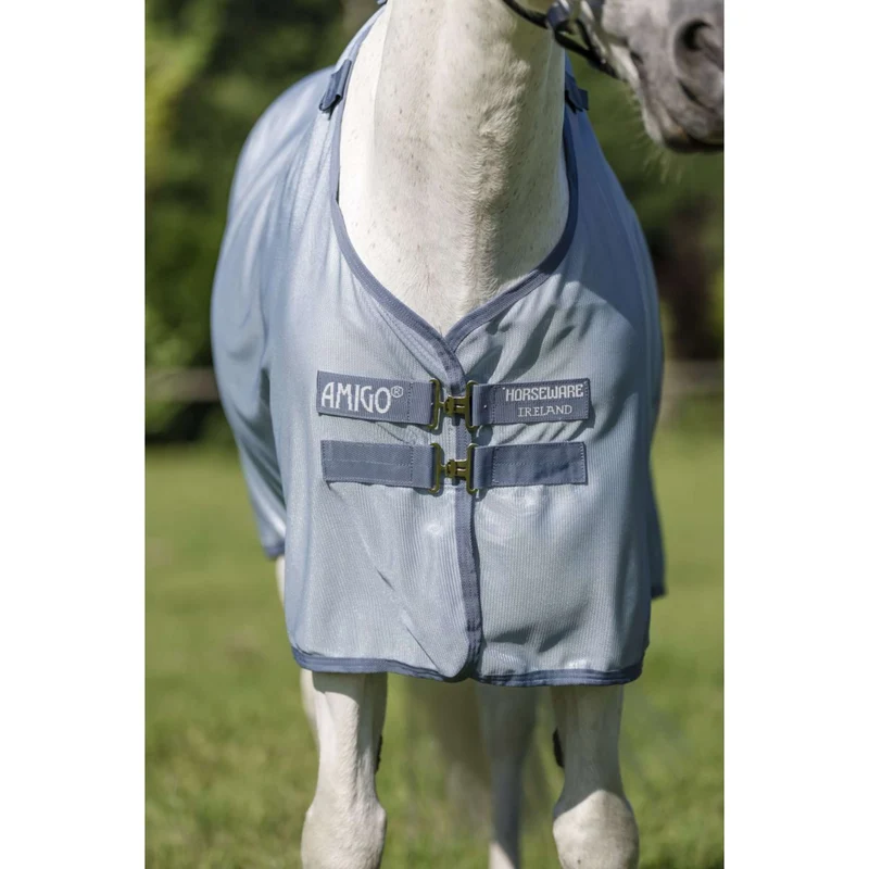 Amigo Couverture Anti-Mouches Pony Heather Blue/Blue/Silver