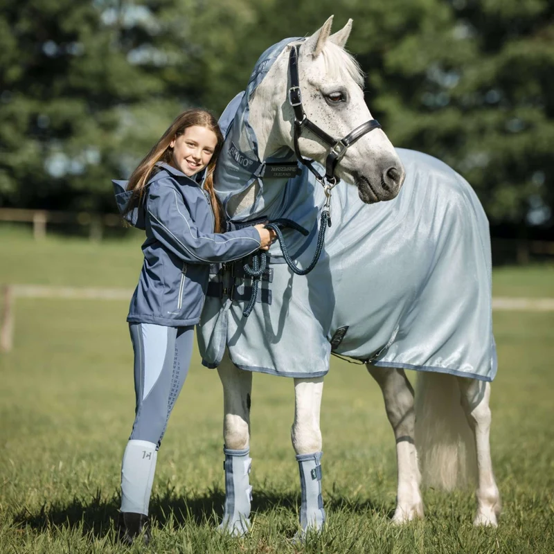 Amigo Couverture Anti-Mouches Plus Pony Heather Blue/Blue/Silver