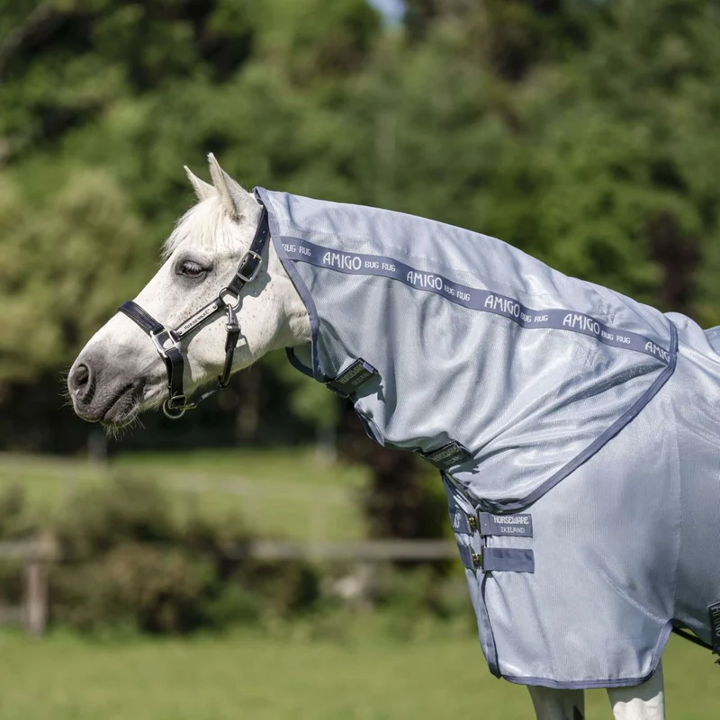 Amigo Couverture Anti-Mouches Plus Pony Heather Blue/Blue/Silver