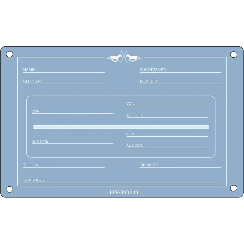 HV Polo Plaque de Box HVPPolo Allemand Powder Blue
