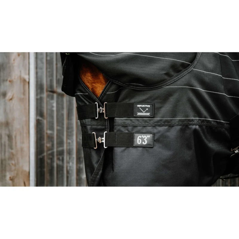 EQUITHÈME Couverture Imperméable TYREX Lumin 600D 0g Noir