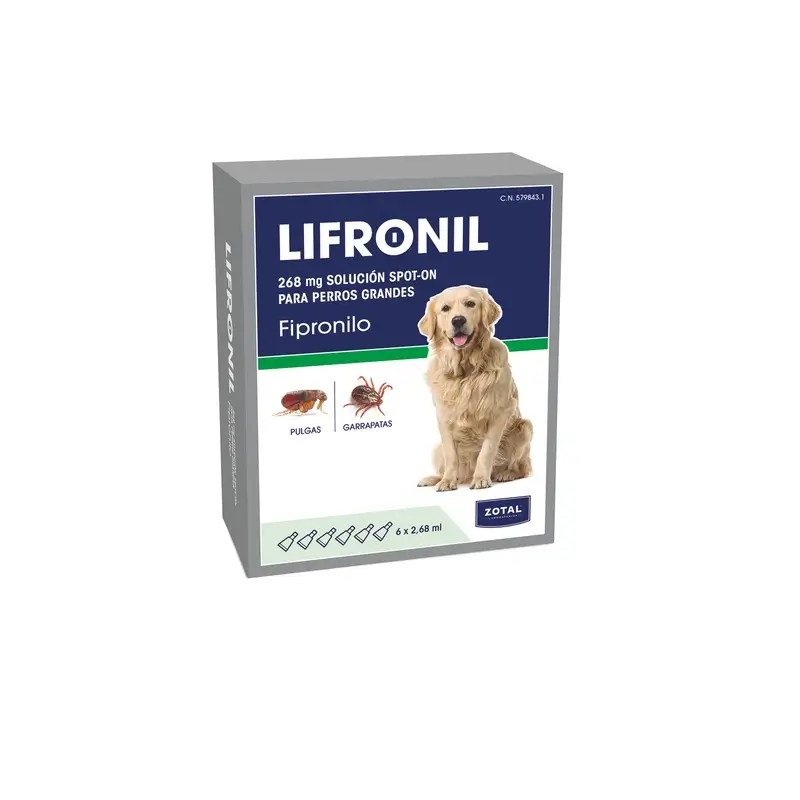 Zotal Lifronil Pipette for Medium Dogs (20–40 kg) 6 x 268 milligrams