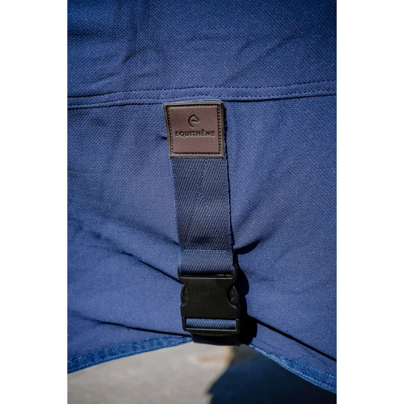 EQUITHÈME Couverture de Refroidissement Cool& Dry Fresh Combo Marine Bleu