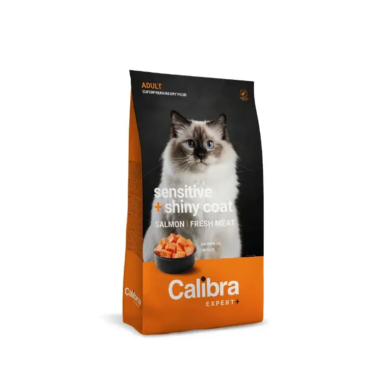 Calibra Cat Expert+ Adult Sensitive & Shiny Coat Feed 1.5Kg