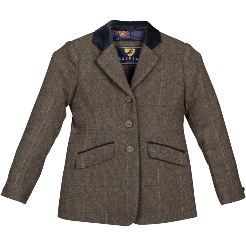 Aubrion by Shires Veste de Concours Saratoga Enfants Vert Check