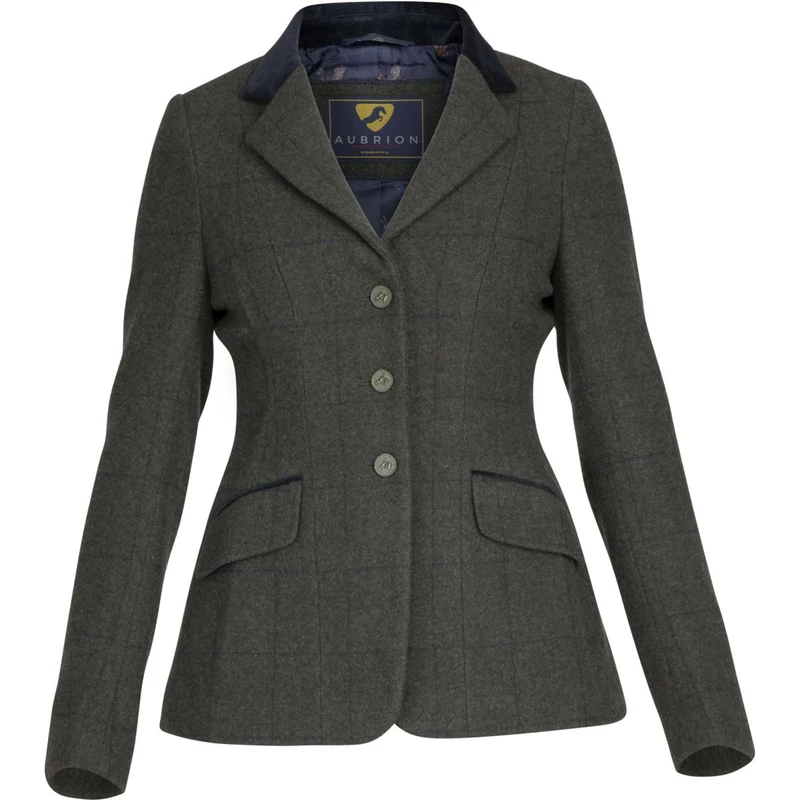 Aubrion by Shires Veste de Concours Saratoga Elm Vert Check