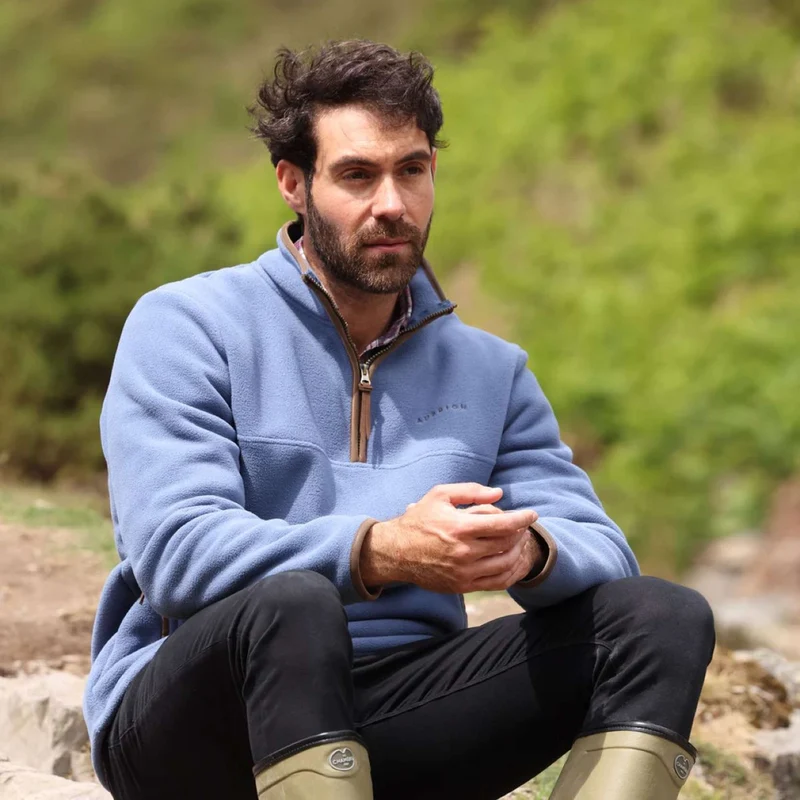 Aubrion by Shires Pull Original Fleece Hommes Bleu