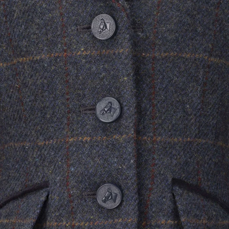 Aubrion by Shires Veste de Concours Saratoga Enfants Juniper Navy Check
