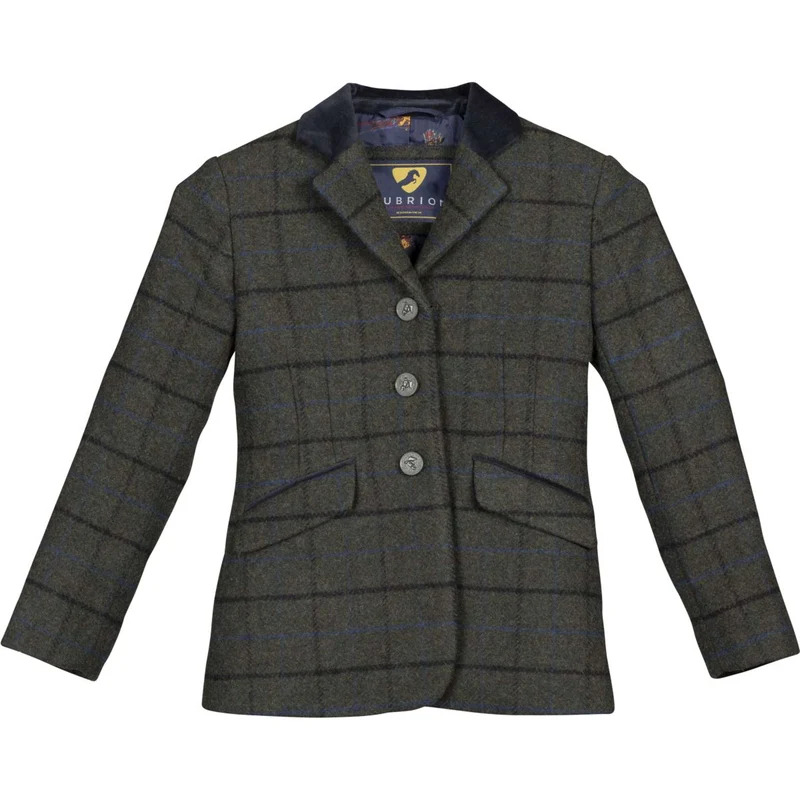 Aubrion by Shires Veste de Concours Saratoga Enfants Vert foncé Check