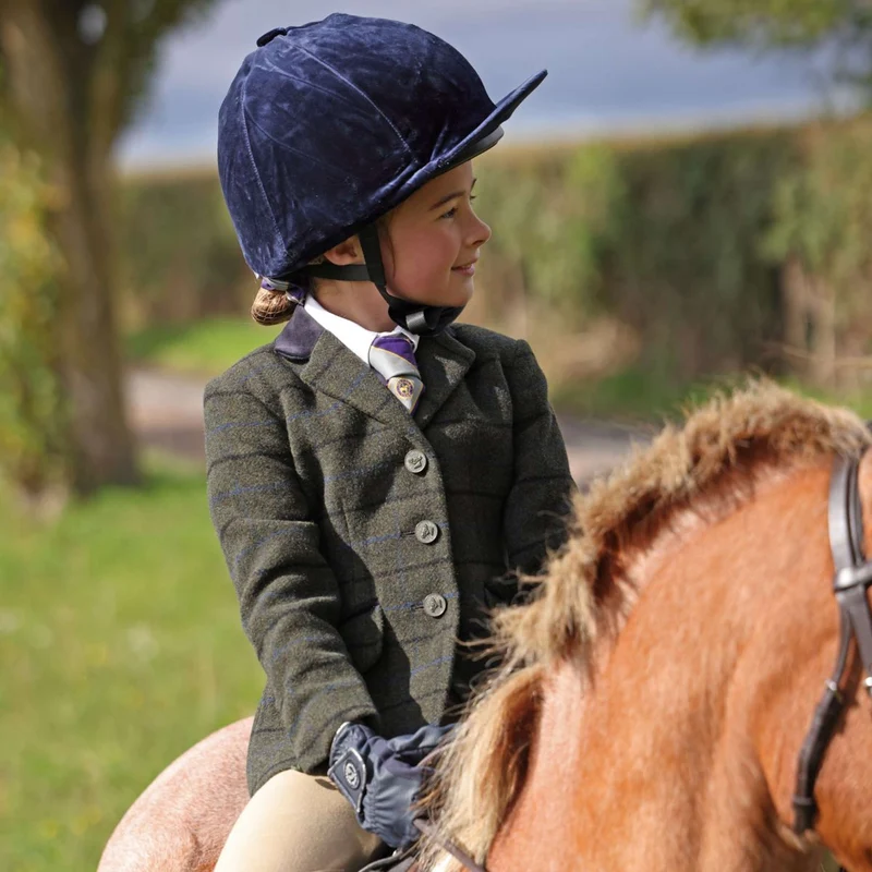 Aubrion by Shires Veste de Concours Saratoga Enfants Vert foncé Check