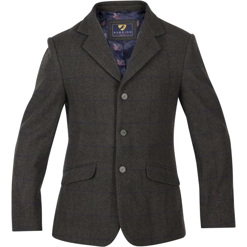 Aubrion by Shires Veste de Concours Saratoga Hommes Elm Vert Check