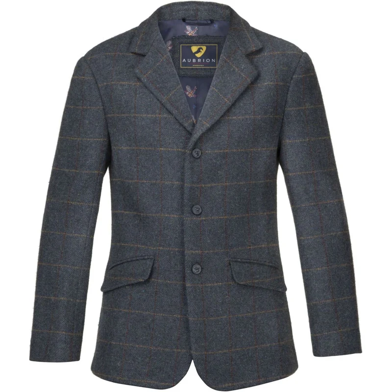 Aubrion by Shires Veste de Concours Saratoga Hommes Juniper Navy Check