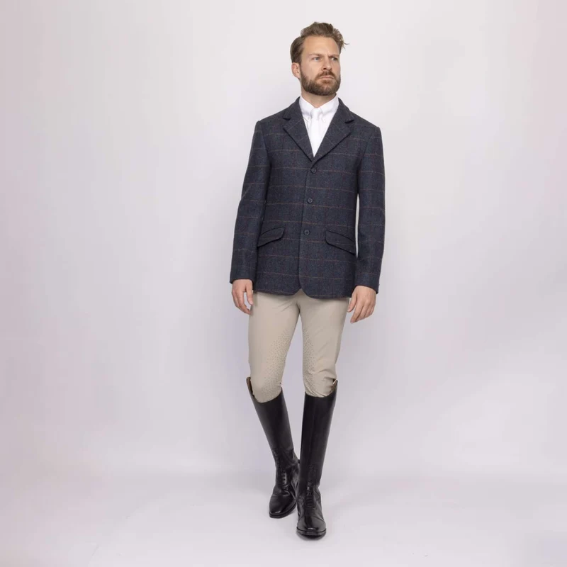 Aubrion by Shires Veste de Concours Saratoga Hommes Juniper Navy Check