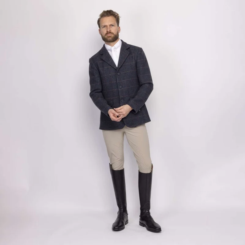 Aubrion by Shires Veste de Concours Saratoga Hommes Juniper Navy Check