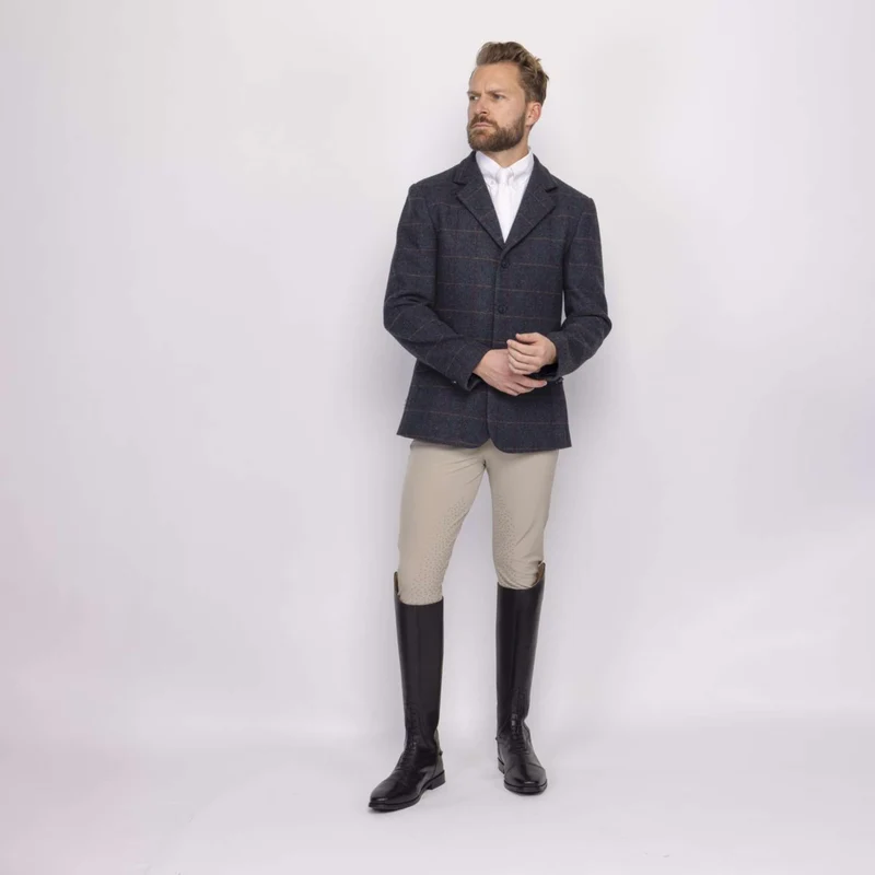 Aubrion by Shires Veste de Concours Saratoga Hommes Juniper Navy Check
