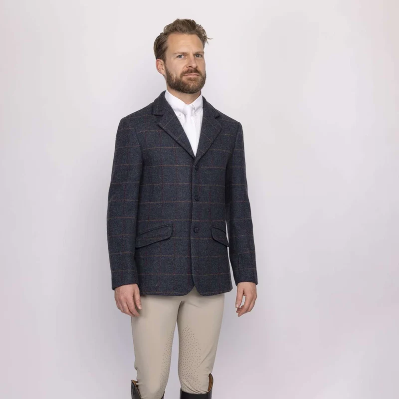 Aubrion by Shires Veste de Concours Saratoga Hommes Juniper Navy Check