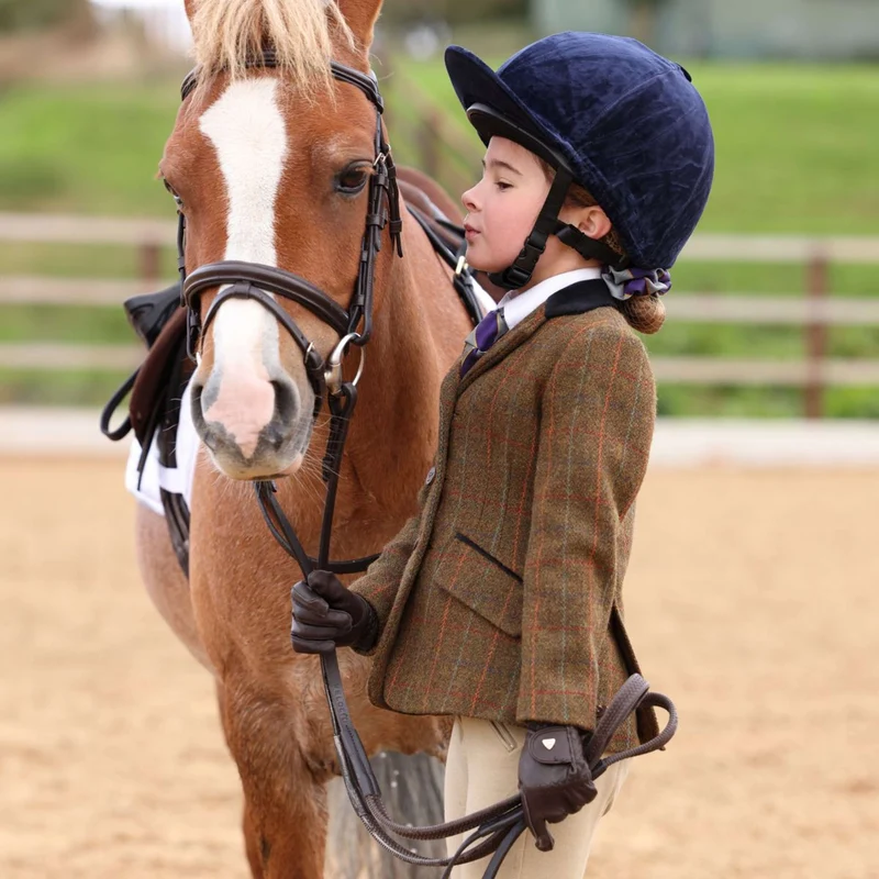 Aubrion by Shires Veste de Concours Saratoga Enfants Rouille Check