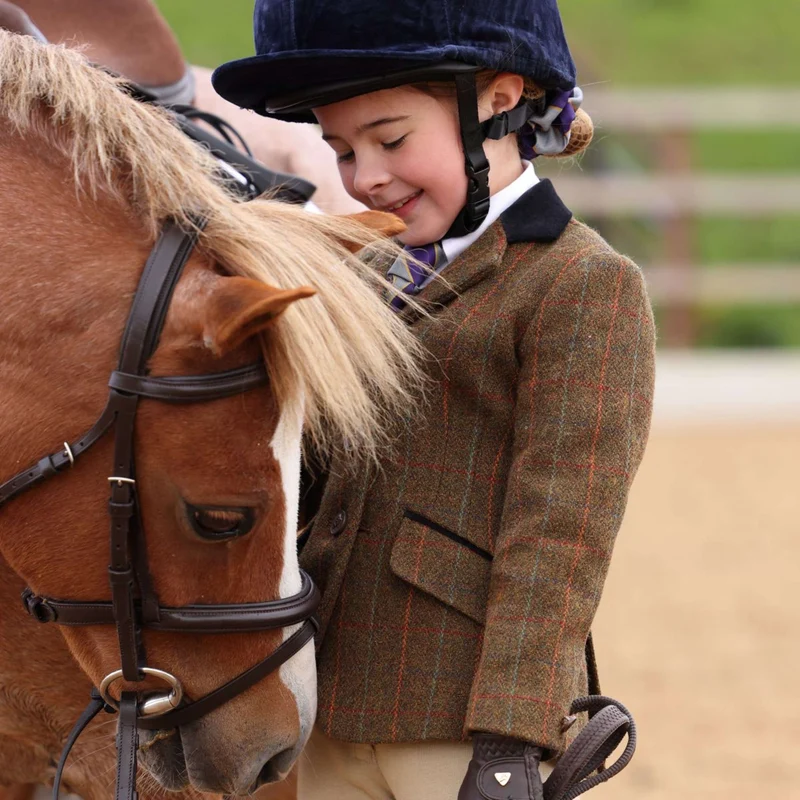 Aubrion by Shires Veste de Concours Saratoga Enfants Rouille Check