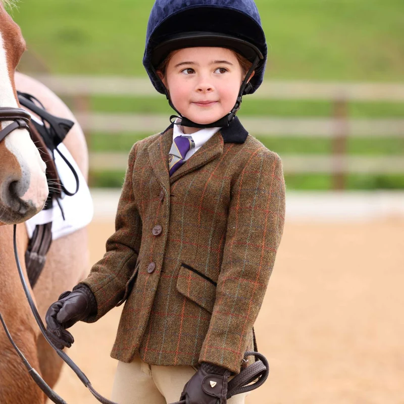 Aubrion by Shires Veste de Concours Saratoga Enfants Rouille Check