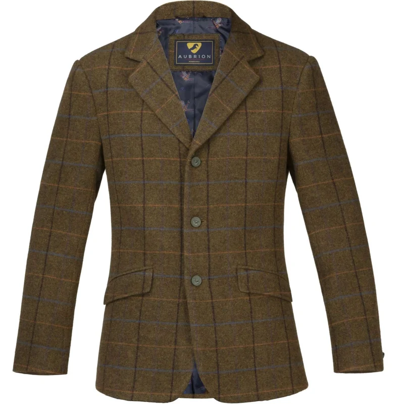 Aubrion by Shires Veste de Concours Saratoga Hommes Chêne Brun Check