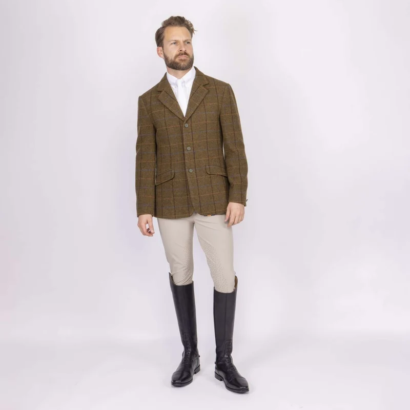 Aubrion by Shires Veste de Concours Saratoga Hommes Chêne Brun Check