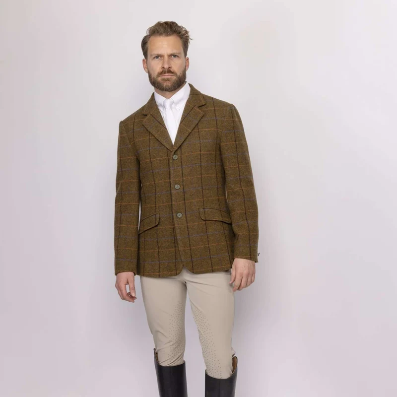 Aubrion by Shires Veste de Concours Saratoga Hommes Chêne Brun Check