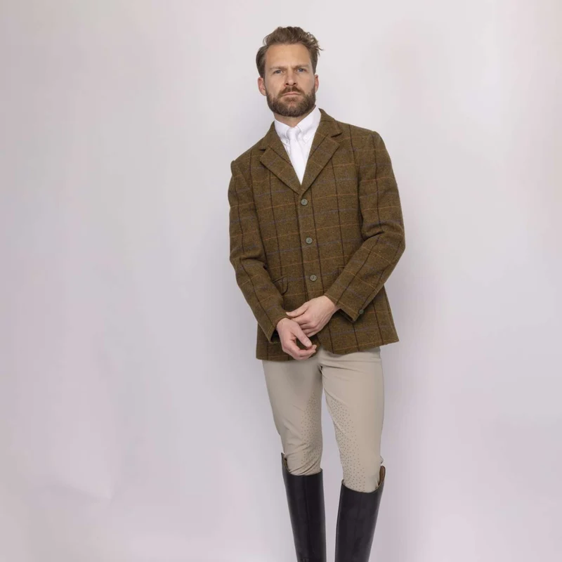 Aubrion by Shires Veste de Concours Saratoga Hommes Chêne Brun Check