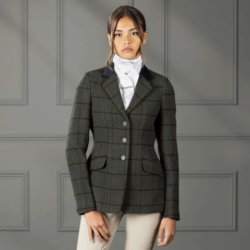 Aubrion by Shires Veste de Concours Saratoga Vert foncé Check