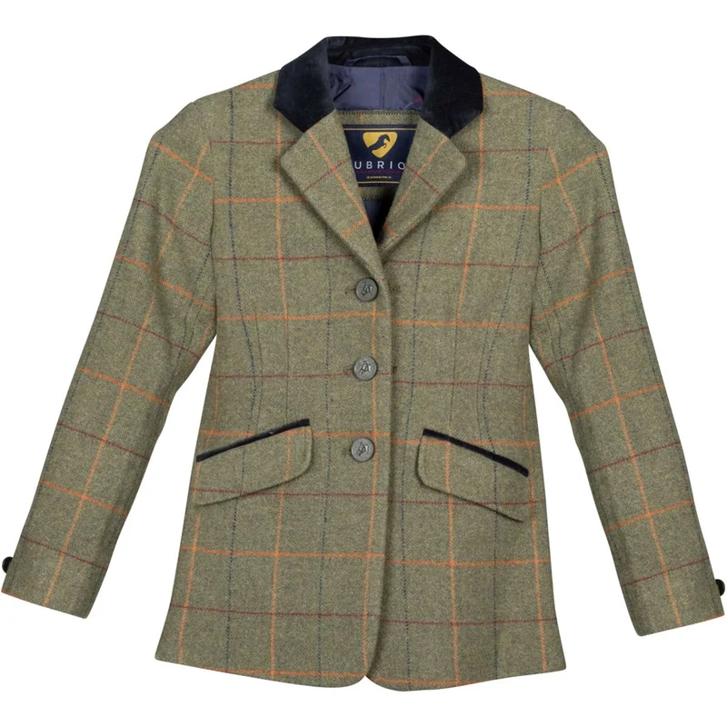 Aubrion by Shires Veste de Concours Saratoga Enfants Rouge/Jaune/Bleu Check
